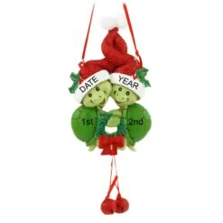 Personalized Turtle Couple With Santa Hat Ornament -Holiday Decoration Store 1164920 web 3