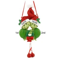 Personalized Turtle Couple With Santa Hat Ornament -Holiday Decoration Store 1164920 web 4