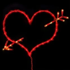 LED Heart With Arrow Ornamental