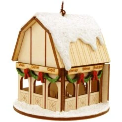 Santa's Reindeer Barn Wood Ornament -Holiday Decoration Store 1165636 web 3