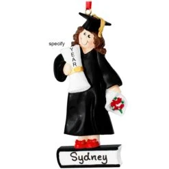 Personalized Graduate Girl Figure Ornament