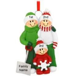 Personalized Family Of 3 With Snow Shovel Ornament -Holiday Decoration Store 1165687 web 4