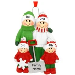Personalized Family Of 4 With Snow Shovel Ornament -Holiday Decoration Store 1165688 web 4