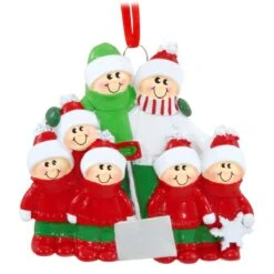 Personalized Family Of 7 With Snow Shovel Ornament -Holiday Decoration Store 1165691 web 2