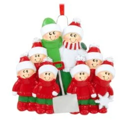 Personalized Family Of 8 With Snow Shovel Ornament -Holiday Decoration Store 1165692 web 2