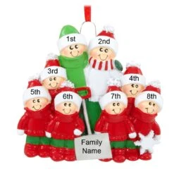 Personalized Family Of 8 With Snow Shovel Ornament -Holiday Decoration Store 1165692 web 3