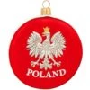 Polish Eagle Crest On Red Disc Glass Ornament -Holiday Decoration Store 1165744 web 1.default