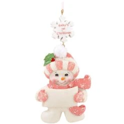 Personalized Baby's First Christmas Snowman Girl Ornament -Holiday Decoration Store 1166024 web 2