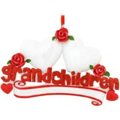 Personalized Grandchildren With Two Hearts Ornament -Holiday Decoration Store 1166208 web 2