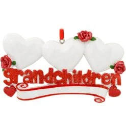 Personalized Grandchildren With Three Hearts Ornament -Holiday Decoration Store 1166209 web 2