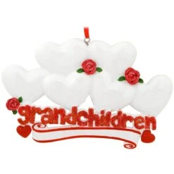 Personalized Grandchildren With Six Hearts Ornament -Holiday Decoration Store 1166212 web 2