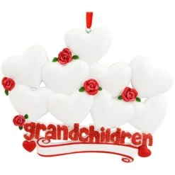 Personalized Grandchildren With 9 Hearts Ornament -Holiday Decoration Store 1166215 web 2
