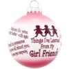 Girlfriends, Pink, White And Fuchsia Glass Ornament -Holiday Decoration Store 1166778 web 1.default