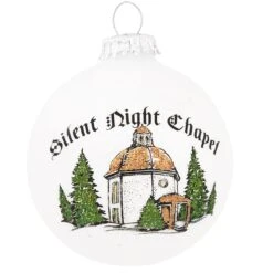 Silent Night Chapel Glass Heart Gifts Ornament