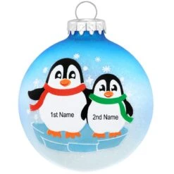 Personalized Penguin Parent With Kid Glass Ornament -Holiday Decoration Store 1166808 web 2