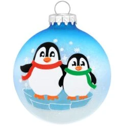 Personalized Penguin Parent With Kid Glass Ornament -Holiday Decoration Store 1166808 web 3