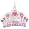 Personalized Princess Crown With Jewels Glass Ornament -Holiday Decoration Store 1167794 web 1.default