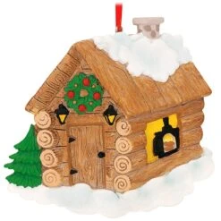 Personalized Log Cabin Ornament -Holiday Decoration Store 1170085 web 2