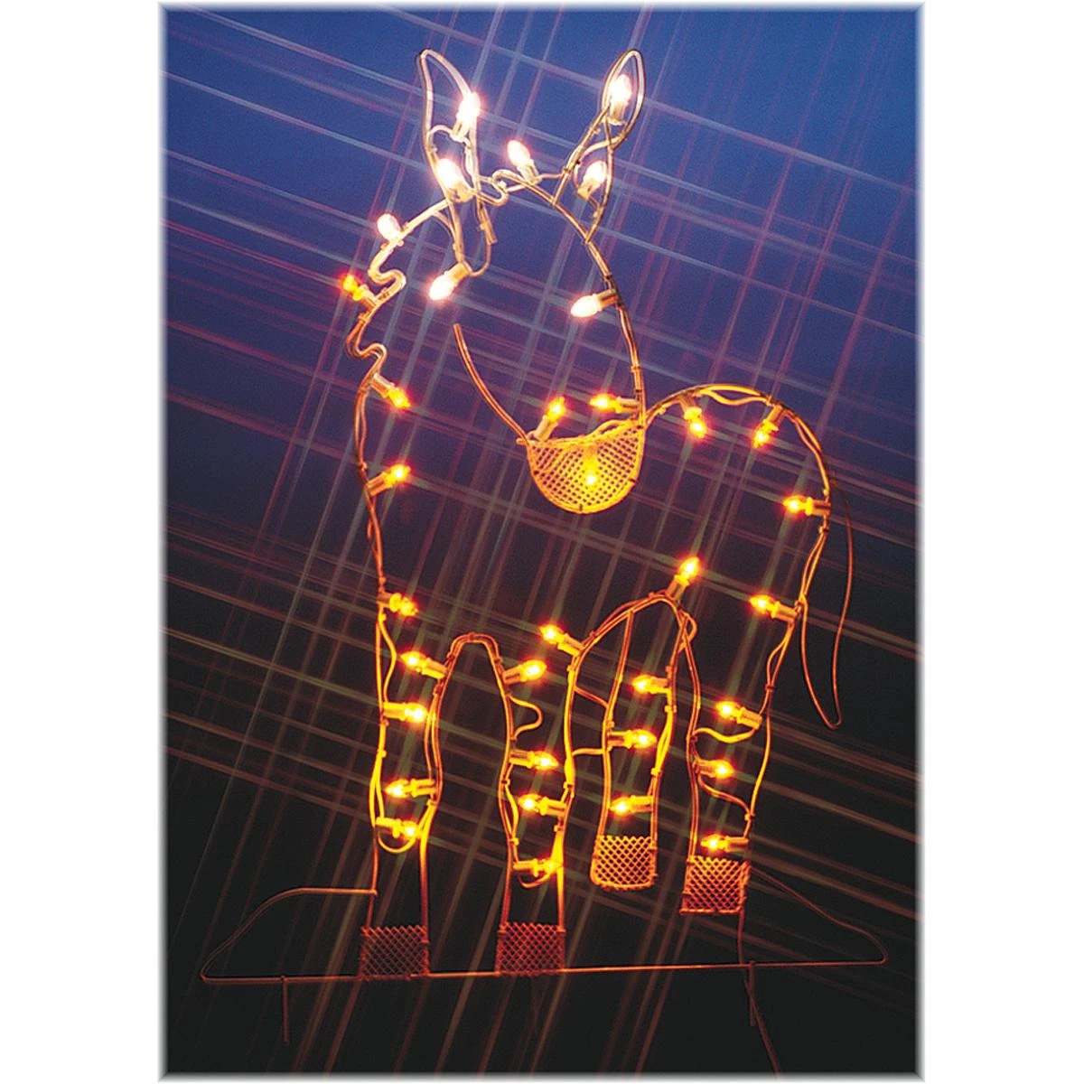 Silhouette Donkey Lighted LED Wire-Frame Shape 3 Silhouette Donkey Lighted LED Wire-Frame Shape