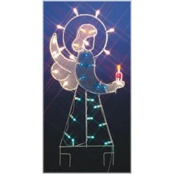 Silhouette Angel Lighted LED Wire-Frame Shape
