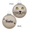 Personalized Gray Cat Face With Yellow Eyes Glass Ornament -Holiday Decoration Store 1172566 web 1.default
