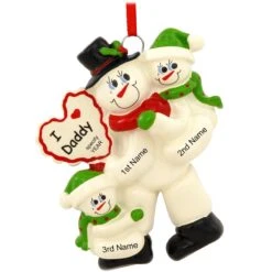 Personalized I Love Daddy With 2 Children Ornament -Holiday Decoration Store 1173415 web 3