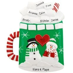 Personalized Snow Couple Christmas Mug Table Top Display