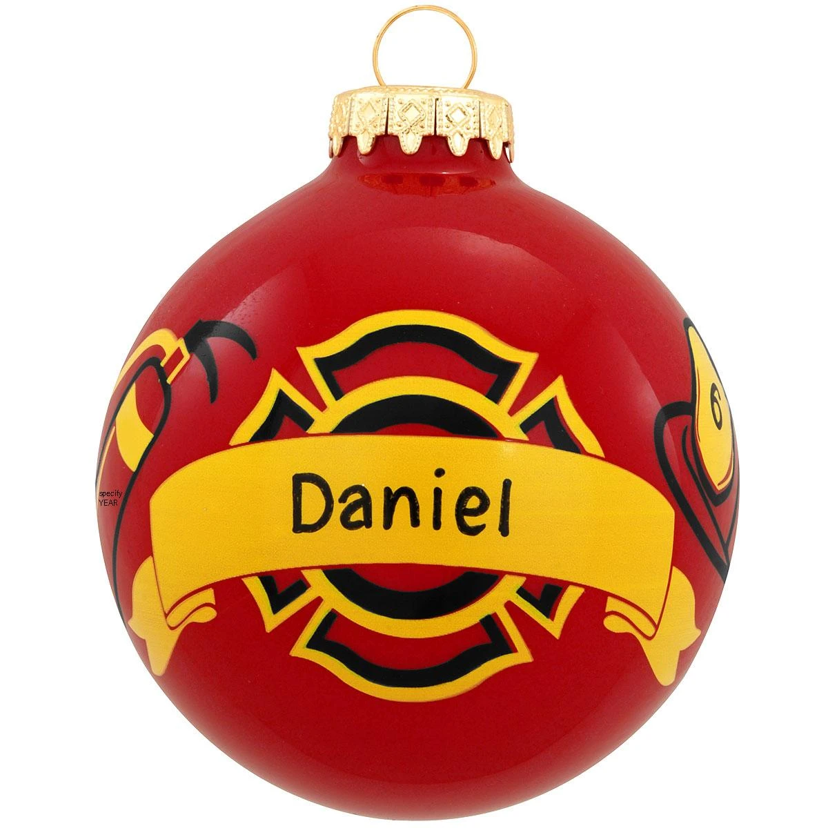 Personalized Firefighter Badge Ornament 3 Personalized Firefighter Badge Ornament