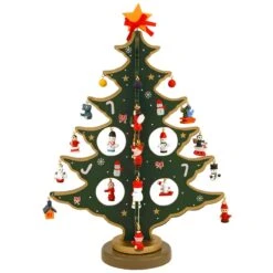 Wooden Tree With Mini Ornaments