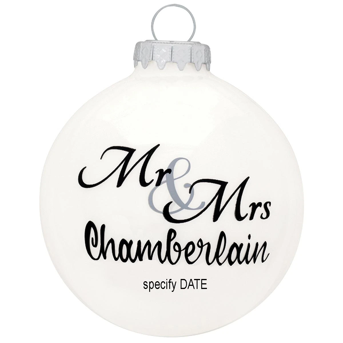 Personalized Mr And Mrs Glass Ornament 3 Personalized Mr And Mrs Glass Ornament
