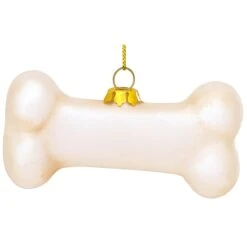 Personalized Dog Bone Formed Glass Ornament -Holiday Decoration Store 1174145 web 2