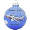 Personalized Airplane Round Blue Glass Ornament -Holiday Decoration Store 1175018 web 1.default