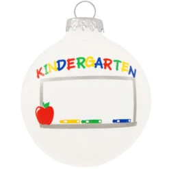 Personalized Kindergarten Whiteboard Glass Ornament 5 Personalized Kindergarten Whiteboard Glass Ornament -Holiday Decoration Store 1175025 web 2