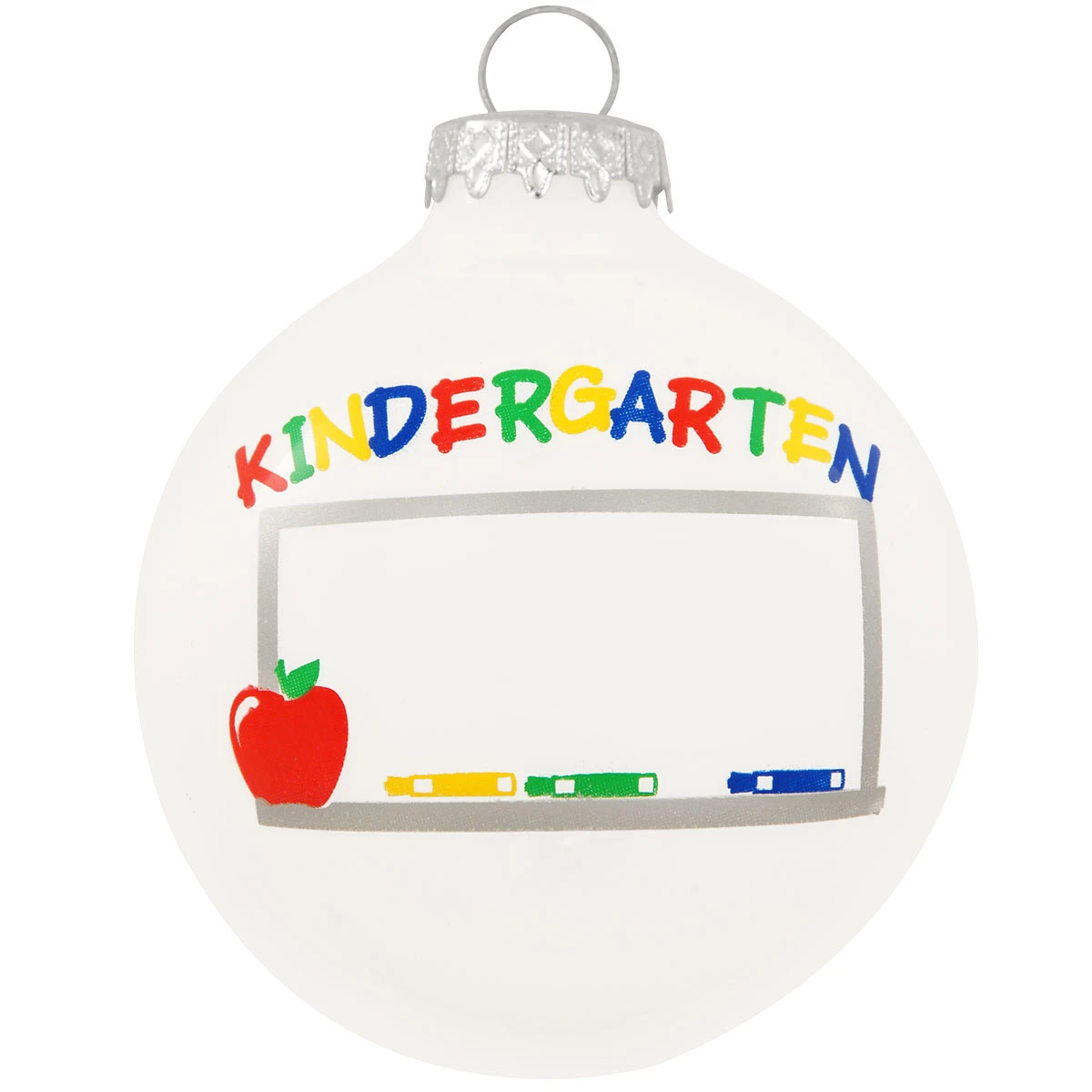 Personalized Kindergarten Whiteboard Glass Ornament 4 Personalized Kindergarten Whiteboard Glass Ornament - Image 2