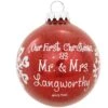 Personalized First Christmas As Mr And Mrs Red Sparkle Ornament -Holiday Decoration Store 1175487 web 1.default