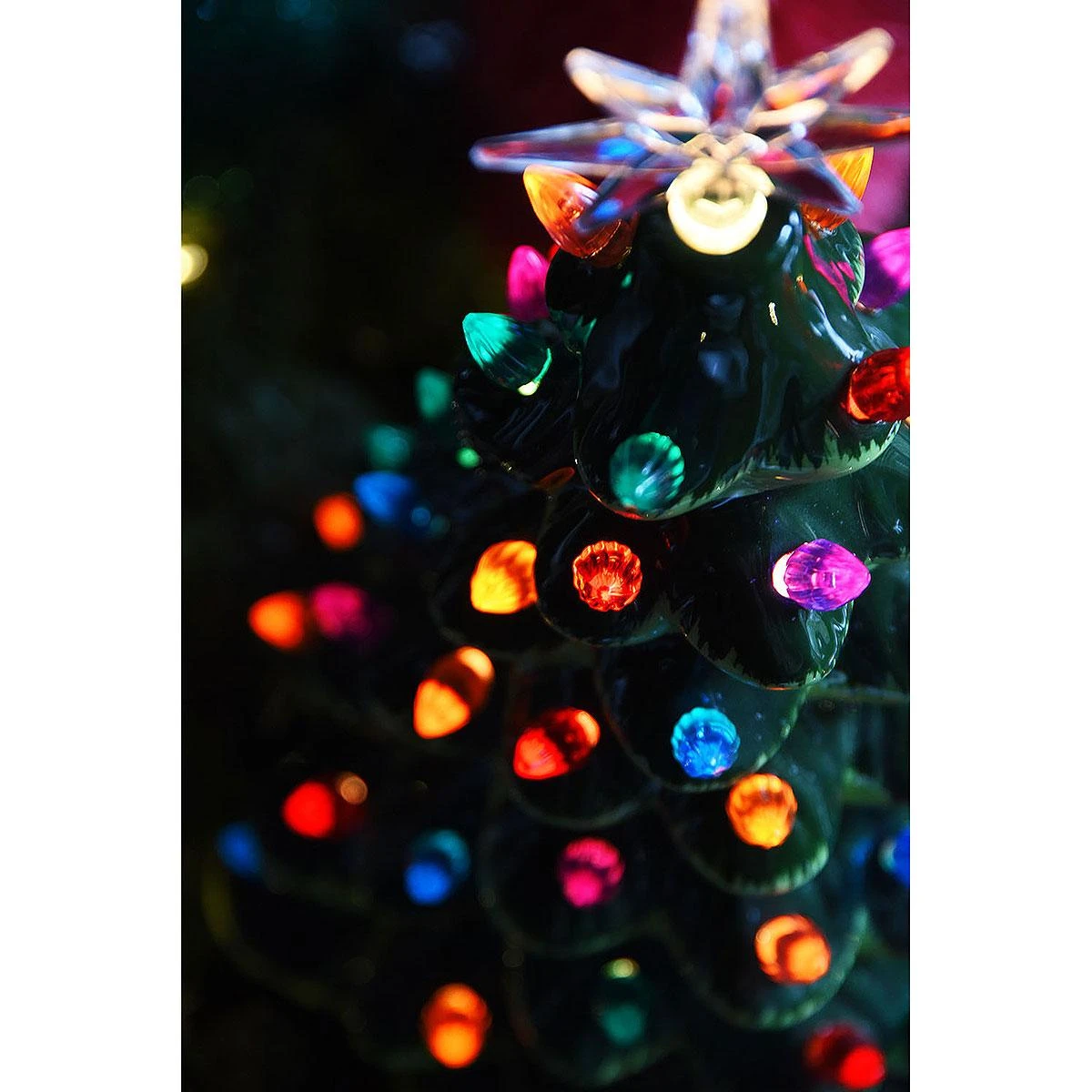 Green Ceramic Christmas Tree With Lights 4 Green Ceramic Christmas Tree With Lights - Image 2