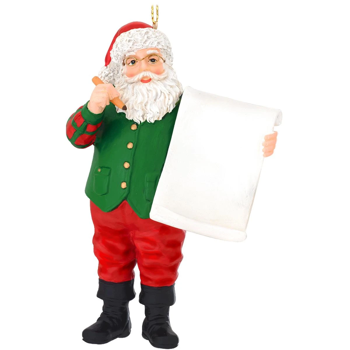 Personalized Santa With List Ornament 4 Personalized Santa With List Ornament - Image 2