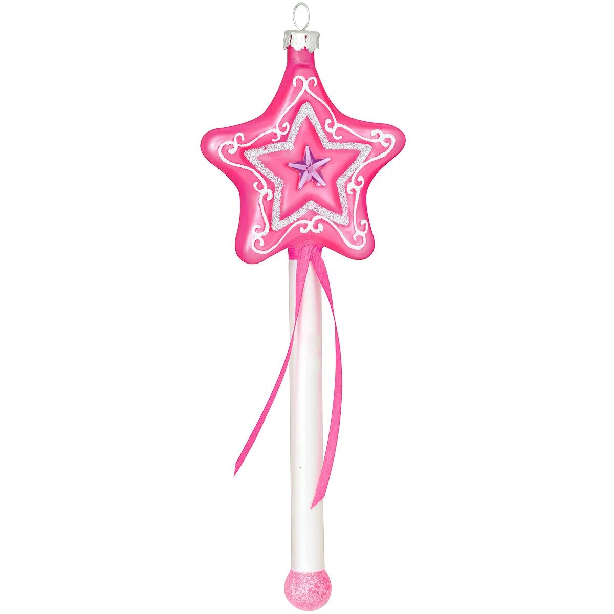 Personalized Pink Magic Wand Glass Ornament 4 Personalized Pink Magic Wand Glass Ornament - Image 2