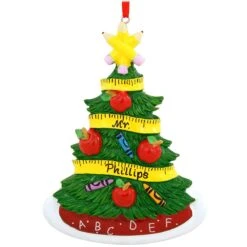 Personalized Teacher Christmas Tree Ornament