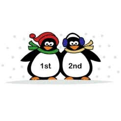 Personalized Penguin Couple Glass Sparkle Ornament -Holiday Decoration Store 1178753 web 3