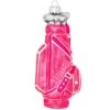 Personalized Pink Golf Bag Glass Ornament