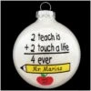 Personalized 2 Teach Is 2 Touch A Life 4 Ever White Sparkle Glass Ornament -Holiday Decoration Store 1179732 web 1.default