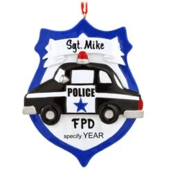 Personalized Police Car Ornament