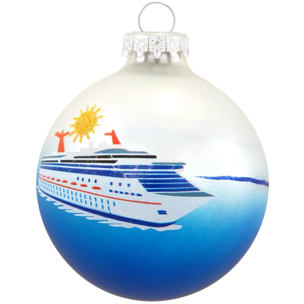 Personalized Cruise Ship Two-Tone Glass Ornament 4 Personalized Cruise Ship Two-Tone Glass Ornament - Image 2