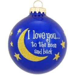 Personalized I Love You To The Moon And Back Glass Ornament 5 Personalized I Love You To The Moon And Back Glass Ornament -Holiday Decoration Store 1181285 web 2