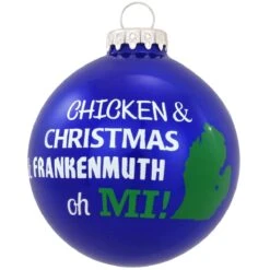 Oh MI Glass Ornament