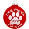 Best Friends Fur-ever Glass Ornament