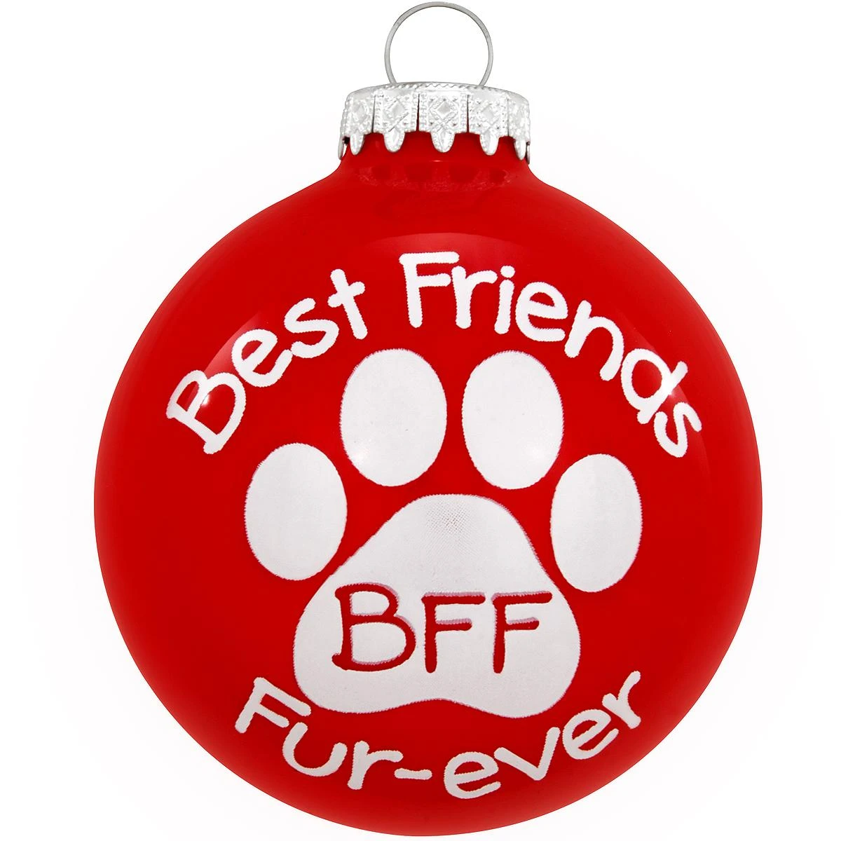 Best Friends Fur-ever Glass Ornament 3 Best Friends Fur-ever Glass Ornament
