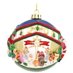 Bronner's Building In Relief Glass Ornament