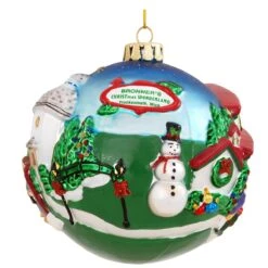 Bronner's Building In Relief Glass Ornament -Holiday Decoration Store 1181887 web 3